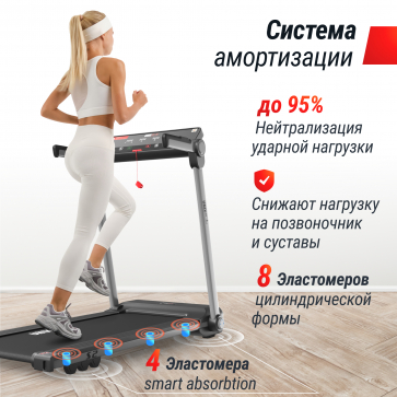 Беговая дорожка UNIX Fit Hi-tech S2 Metallic - 8